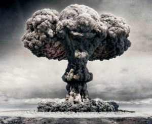 American bomber drops atomic bomb on Hiroshima